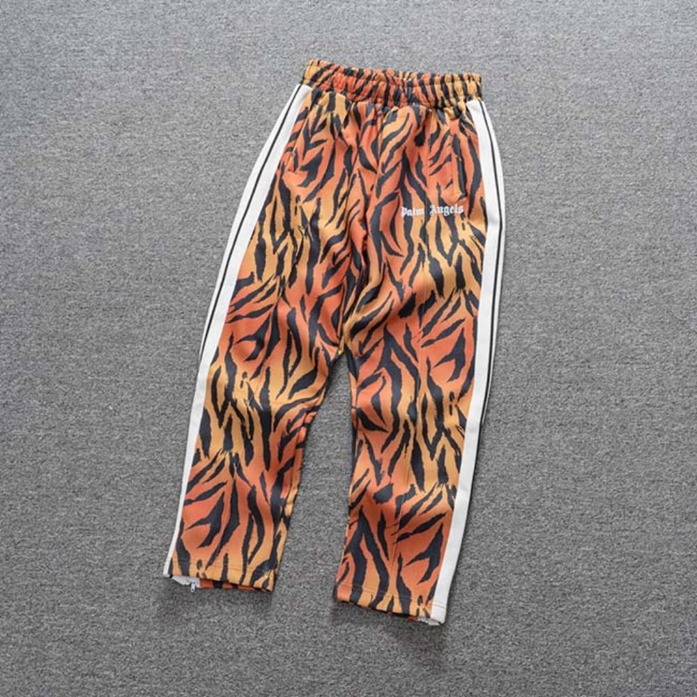 Palm Angels Side Striped Tiger Print Trousers
